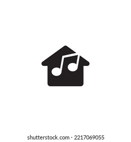 home music logo illustration design vector