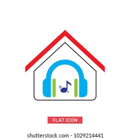 Home Music Vector Icon
