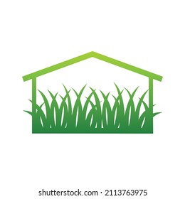 Home Nature Grass Creative Logo Design