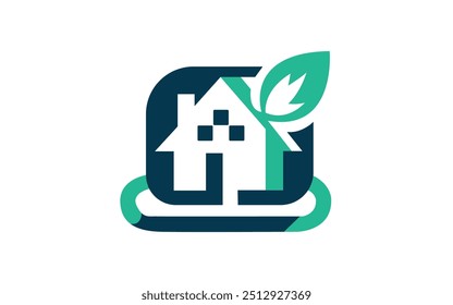 Home nature logo design vector