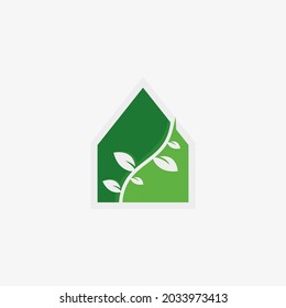 Home Nature logo. Fully Editable Logo (vector). Easy to Change Color.