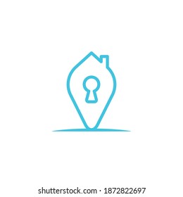 Heim- und Navigationsmarkierung, Vektorsymbol