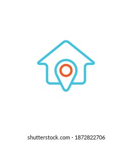 Home and navigation marker, Vectorial symbol