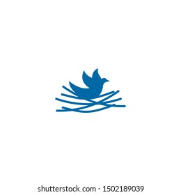 Home nest logo design vector template