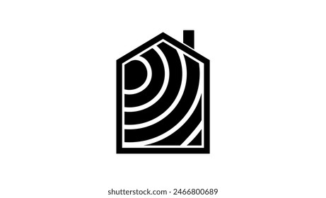 Home Network, black isolated silhouette
