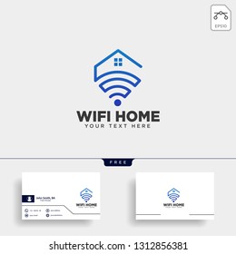 home network connection logo template vector illustration