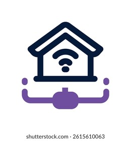 home network dual tone icon. Sleek and modern vector icon for websites, mobile apps, marketing materials, and corporate design. Fully scalable and ready to use.