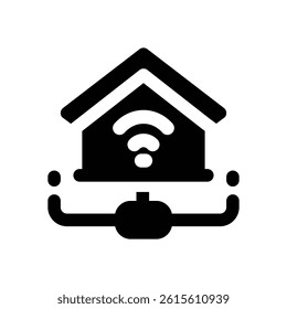 home network glyph icon. Strong and solid vector icon for websites, mobile interfaces, presentations, and visual branding. High quality and easy to edit.