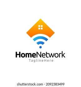 home network gradient logo design