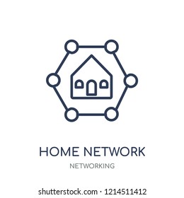 Home network icon. Home network linear symbol design from Networking collection. Simple outline element vector illustration on white background.