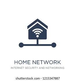 Home network icon. Trendy flat vector Home network icon on white background from Internet Security and Networking collection, vector illustration can be use for web and mobile, eps10
