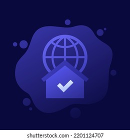 Home Network Icon For Web And Apps, Vector Design