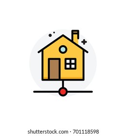 Home network Isolated Line Vector Illustration editable Icon