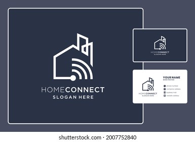 home network logo and business card design.