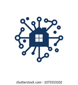 Home Network Logo Icon Design