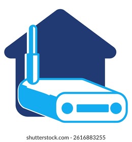 Home Network Router icon represented by Network Router Dualtone style.