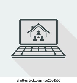 Home network system - Vector icon of computer application