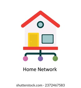 Home Network  vector Flat Icon Design illustration. Symbol on White background EPS 10 File 