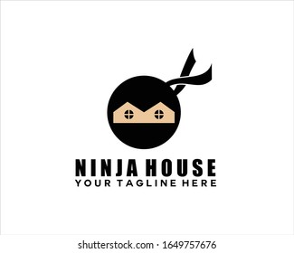 Home of the Ninja Head Logo Vector