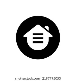 Home notes logo icon template, house and text logo combination