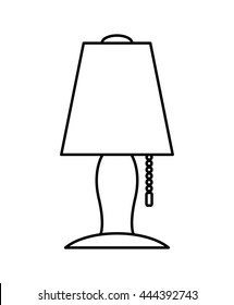 Home object concept represented by lamp icon. isolated and flat illustration 