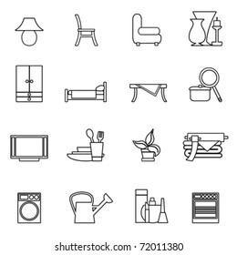 home object icon set