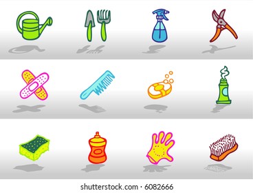 Home objects icons -others of the same series: http://www.shutterstock.com/lightboxes.mhtml?lightbox_id=499021