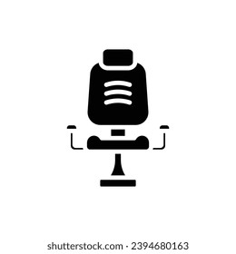 Home Office Chair Filled Icon Vector Illustration