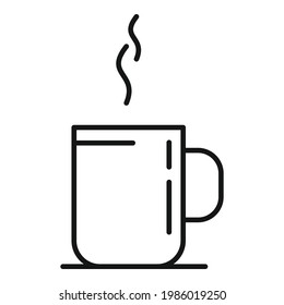 Home office coffee mug icon. Outline Home office coffee mug vector icon for web design isolated on white background