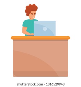 Icono de la oficina principal. Dibujo del icono del vector de la oficina del hogar para el diseño web aislado en fondo blanco