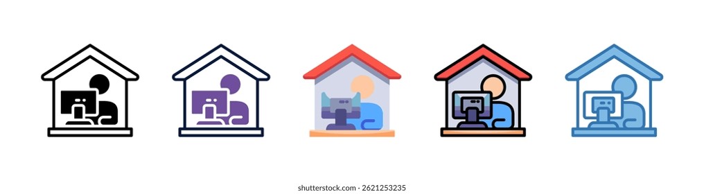 Home Office Icon Element For Design