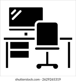 Home Office Icon Element For Design