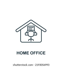 Home Office icon. Line simple Quarantine icon for templates, web design and infographics