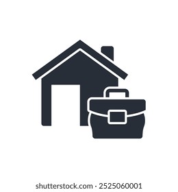 home office icon. vector.Editable stroke.linear style sign for use web design,logo.Symbol illustration.
