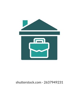 home office icon. vector.Editable stroke.linear style sign for use web design,logo.Symbol illustration.