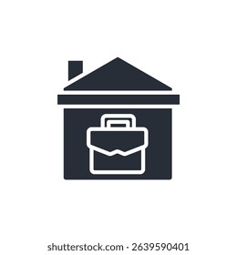 home office icon. vector.Editable stroke.linear style sign for use web design,logo.Symbol illustration.