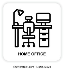 Home Office icons for web design, book, ads, app, project etc.