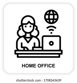 Home Office icons for web design, book, ads, app, project etc.