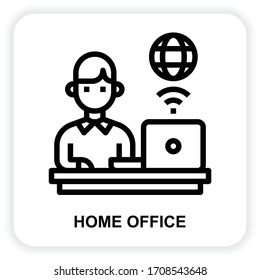 Home Office icons for web design, book, ads, app, project etc.