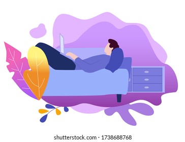 Home Office - Illustration - Editable Vector Graphic