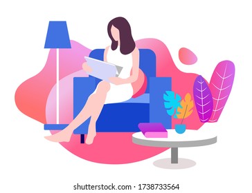 Home Office  Illustration - Editable Vector Graphic