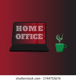 home office illustration template design