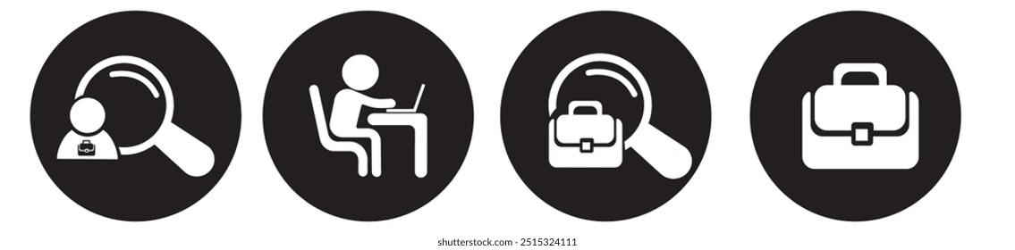 Home office and job related icon set. Home office icons vector illustration
