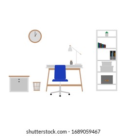 home office on white background