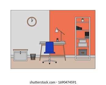 home office on white background