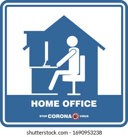 Home Office, poster and banner vector
