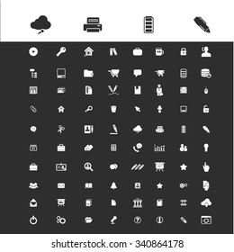 home office, supplies, time management  icons, signs vector set for infographics, mobile, website, application
