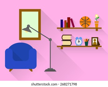 Home Office Vector Background