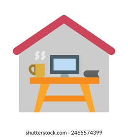 Home Office  Vector Flat Icon design