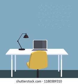 Home office. Vector illustration.